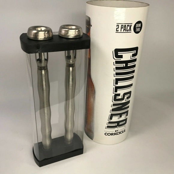 Chillsner by Corkcicle 2 Pack Beer Bottle Chillers Tailgate Barbecue Summertime - Picture 6 of 6